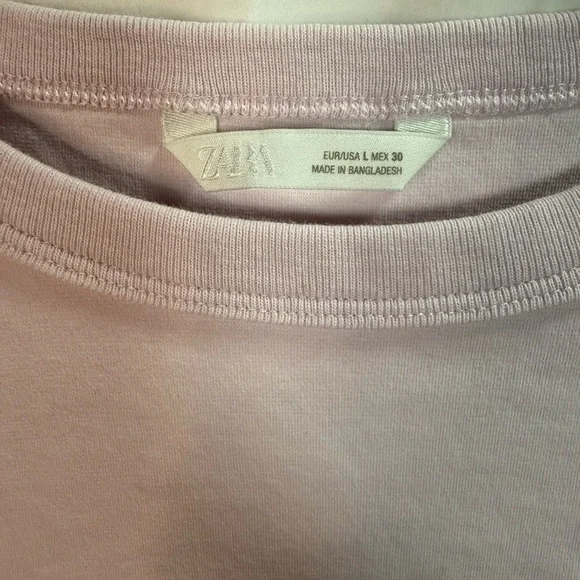 PacSun Butterfly Graphic Tee + Zara Pink Basic T Shirt Bundle Size L - Picture 7 of 9